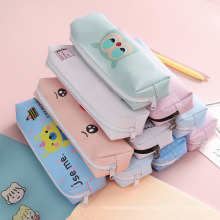 Wholesale Cartoon Cute PU Leather Pencil Case Student Study Stationery Pencil Case Pencil Bag